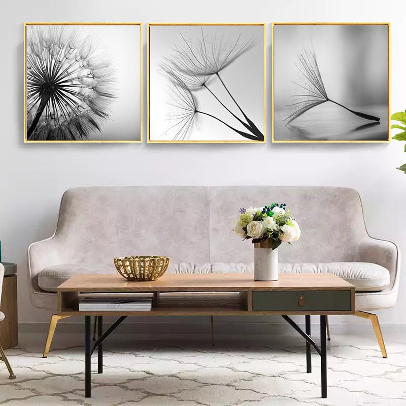 CORX Designs - Black and White Dandelion Flower Art - Review
