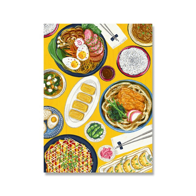 CORX Designs - Japanese Chinese Korean Food Canvas Art - Review