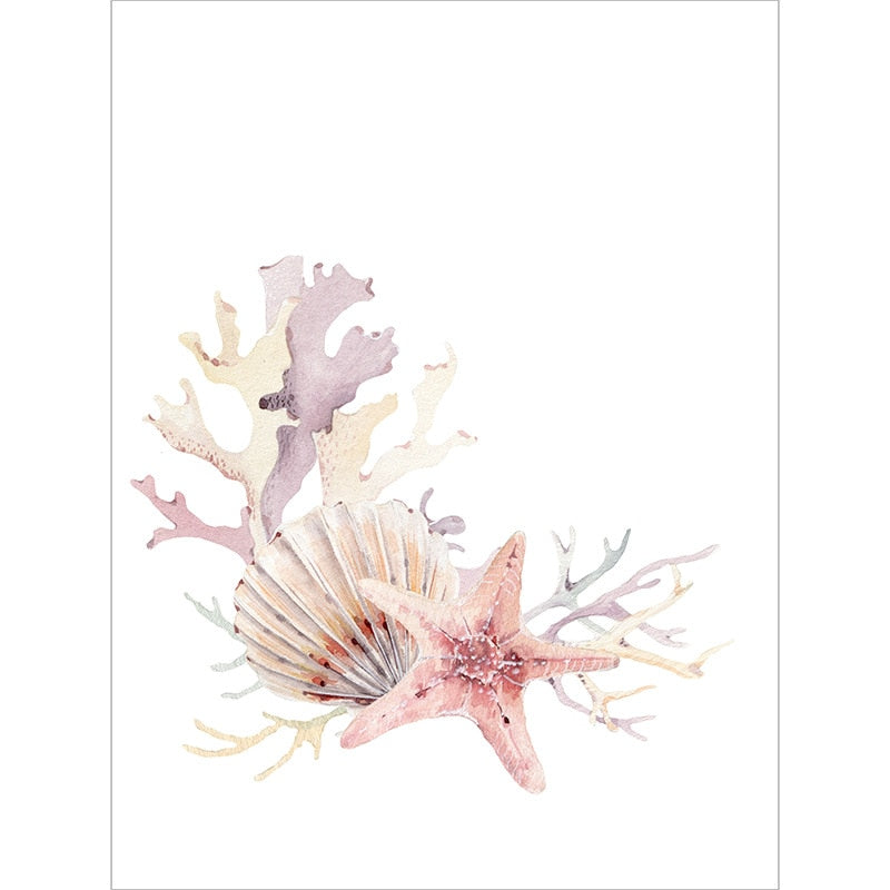 CORX Designs - Watercolor Starfish Marine Canvas Art - Review