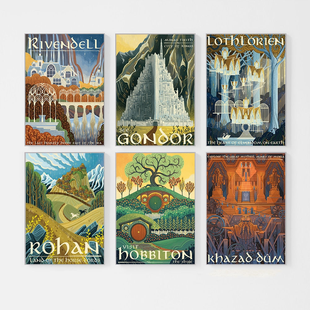 CORX Designs - Middle Earth Wall Art Canvas The Hobbit The Lord of the Rings - Review