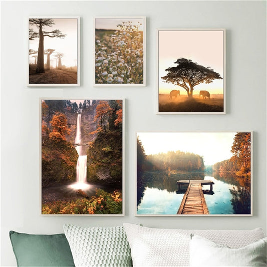 CORX Designs - Autumn Grassland Africa Landscape Canvas Art - Review