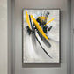 CORX Designs - Abstract Yellow Feather Oil Painting Canvas Art - Review