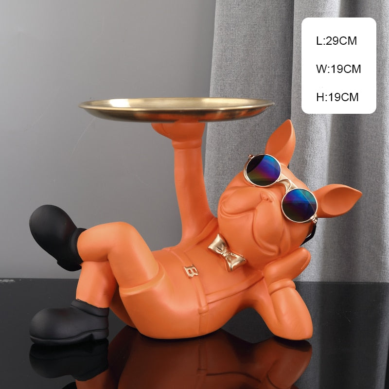 CORX Designs - Lying Bulldog Double Tray Statue - Review