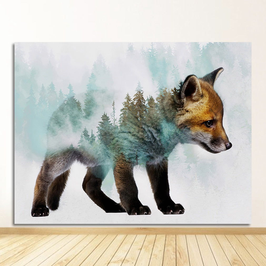 CORX Designs - Forest Bear Fox Wolf Canvas Art - Review