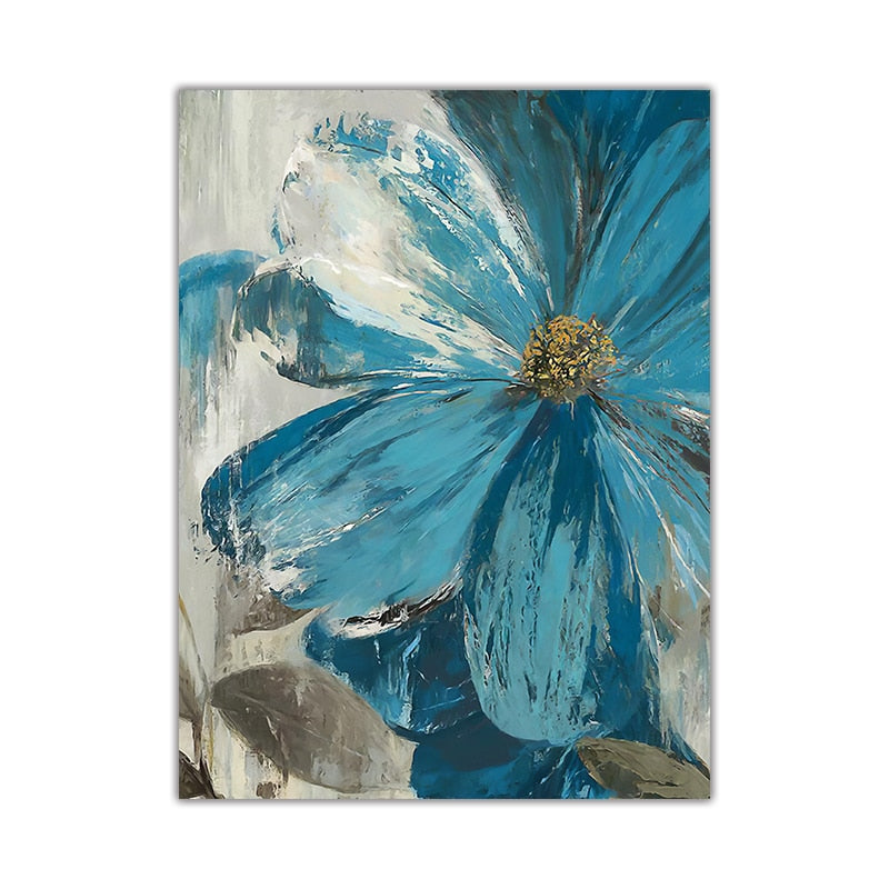 CORX Designs - Blue Paint Flowers Canvas Art - Review