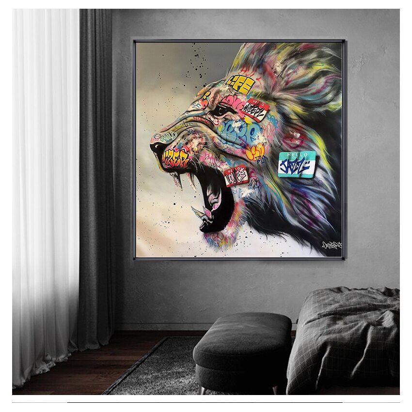 CORX Designs - Roaring Lion Graffiti Canvas Art - Review