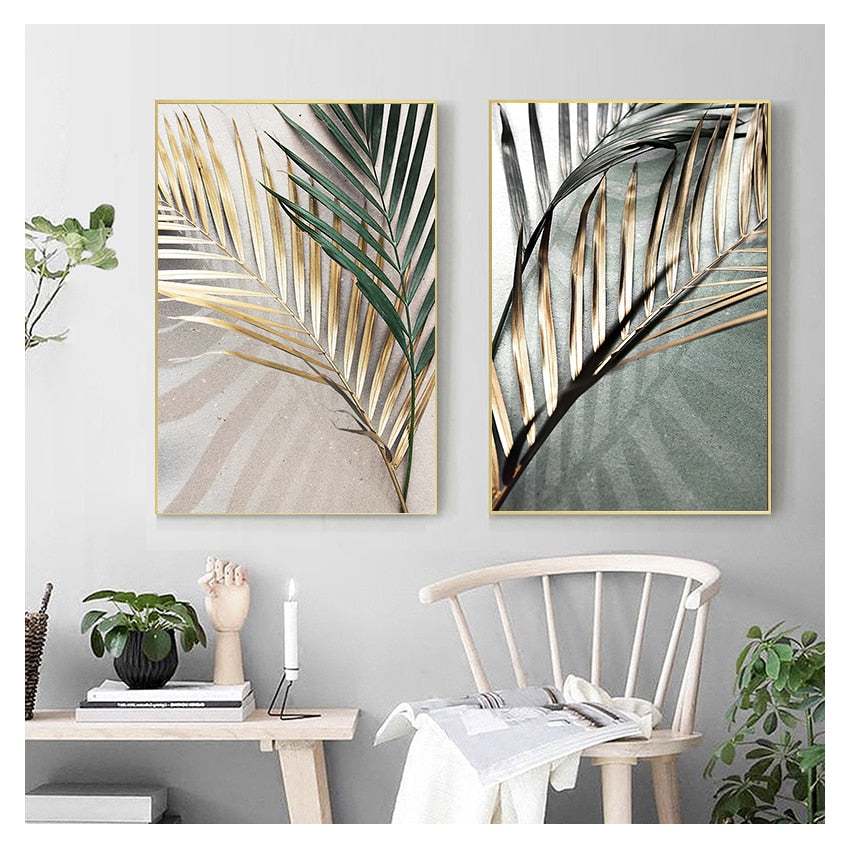 CORX Designs - Green Gold Leaf Canvas Art - Review