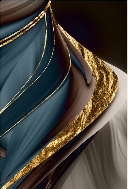 CORX Designs - Ribbon Abstract Gold Foil Canvas Art - Review