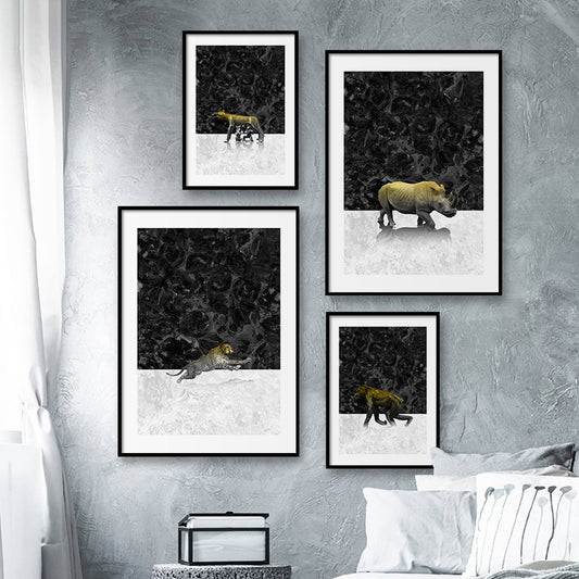 CORX Designs - Animal Black and White Background Canvas Art - Review