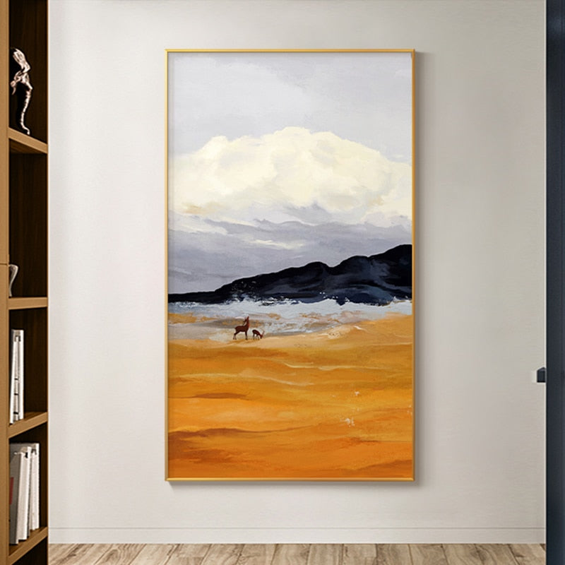 CORX Designs - Sunset Landscape Elephant Painting Canvas Art - Review