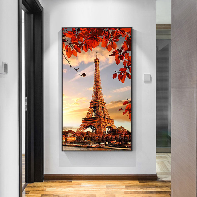 CORX Designs - Eiffel Tower with Autumn Leaves Art Canvas - Review