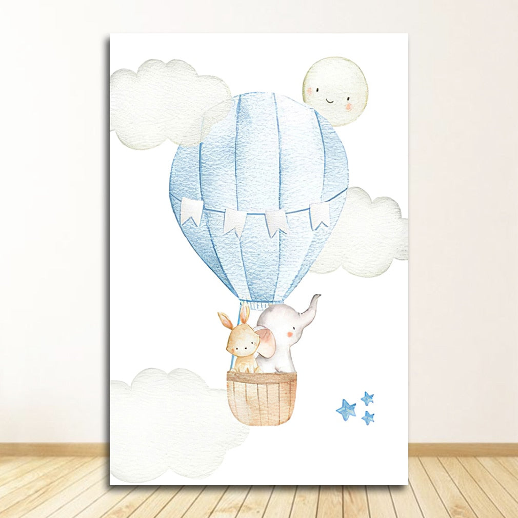 Baby boy nursery sales canvas