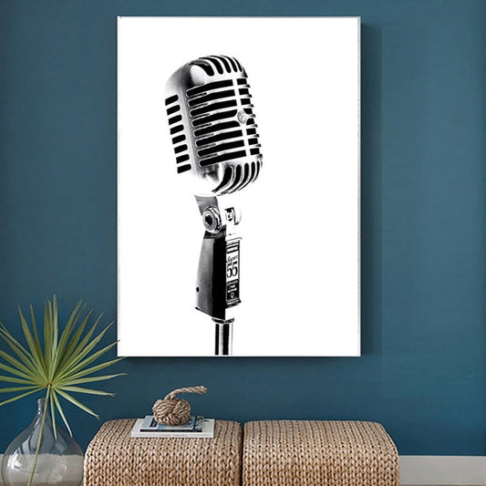 CORX Designs - Black and White Microphone Canvas Art - Review