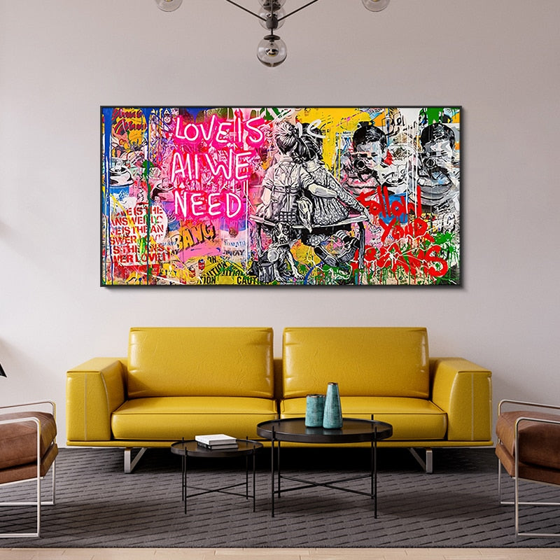 CORX Designs - Love Is All We Need Graffiti Canvas Art - Review