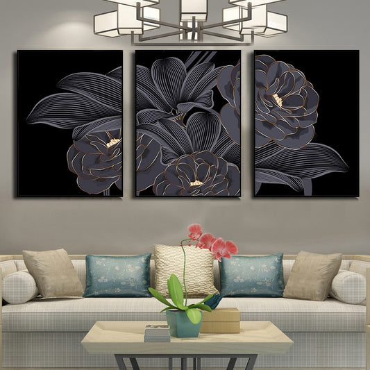 CORX Designs - Black Blooming Flowers Canvas Art - Review