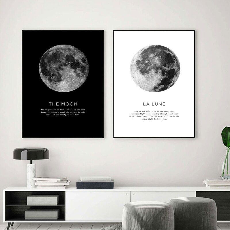 CORX Designs - Black and White Moon Quotes Canvas Art - Review