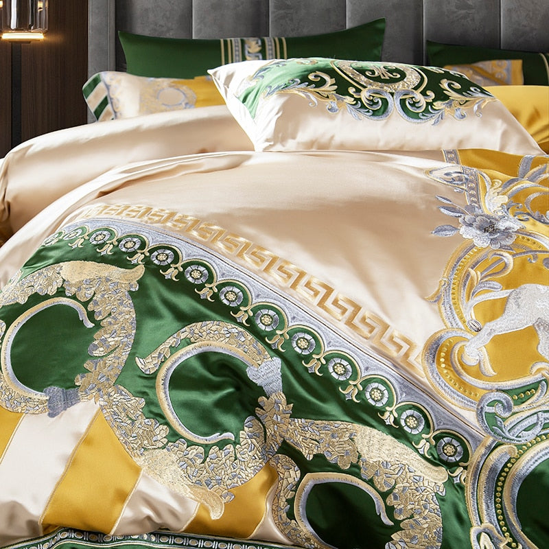 CORX Designs - Kronos Luxurious Silk Jacquard Duvet Cover Bedding Set - Review