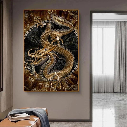 CORX Designs - Golden Chinese Dragon Canvas Art - Review