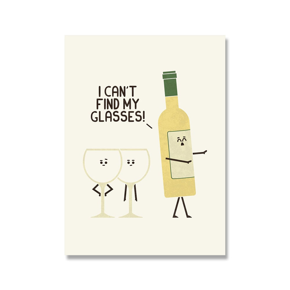 CORX Designs - Funny Food Wine Canvas Art - Review