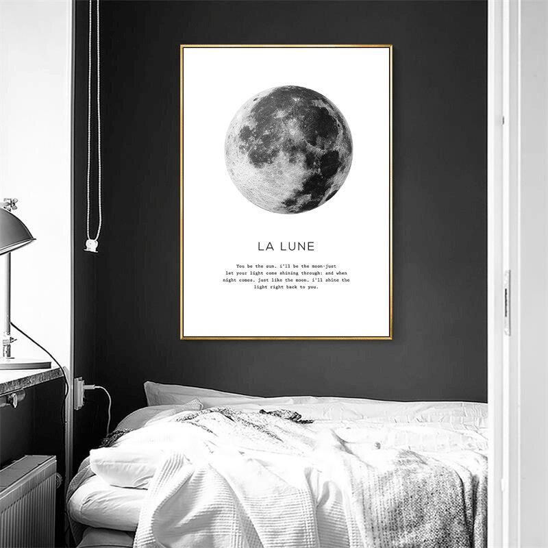 CORX Designs - Black and White Moon Quotes Canvas Art - Review