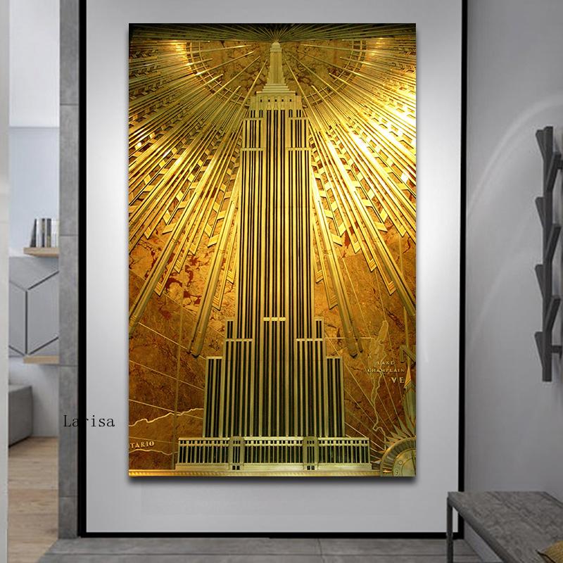 CORX Designs - Golden The Empire State Building Canvas Art - Review