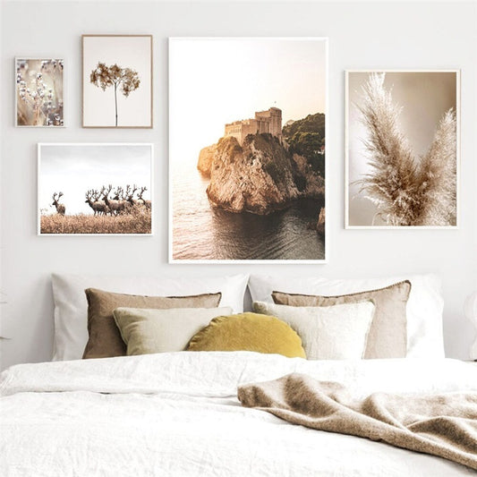 CORX Designs - Brown Landscape Dandelion Elk Canvas Art - Review