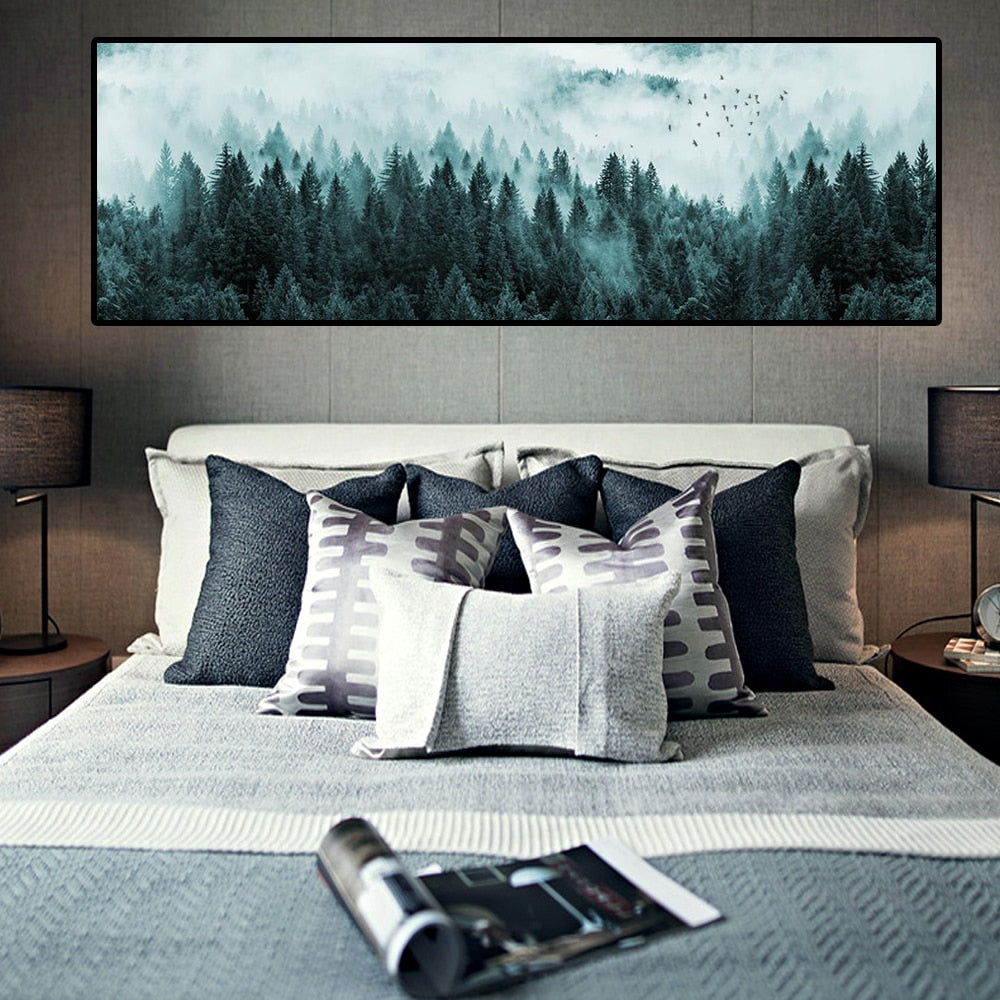 CORX Designs - Foggy Pine Forest Landscape Canvas Art - Review