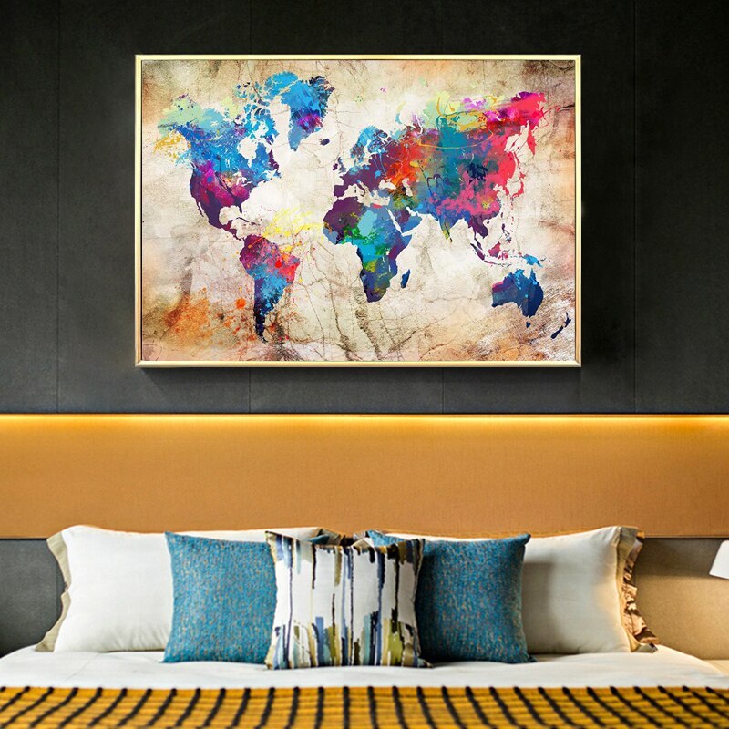 CORX Designs - Colorful World Map Canvas Art - Review