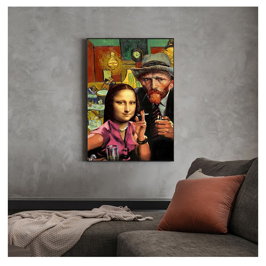 CORX Designs - Smoking Mona Lisa and Van Gogh Canvas Art - Review