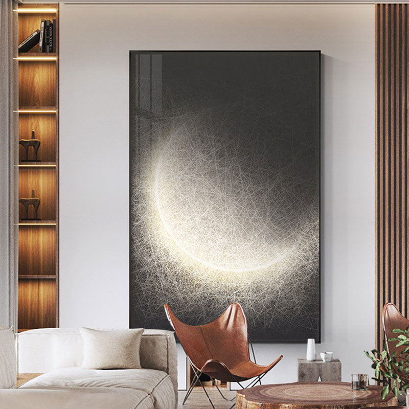 CORX Designs - Modern Abstract Moon Eclipse Canvas Art - Review