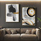 CORX Designs - Abstract Black White Gold Canvas Art - Review