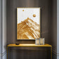 CORX Designs - Gold Blue Geometric Sun Bird Mountain Canvas Art - Review