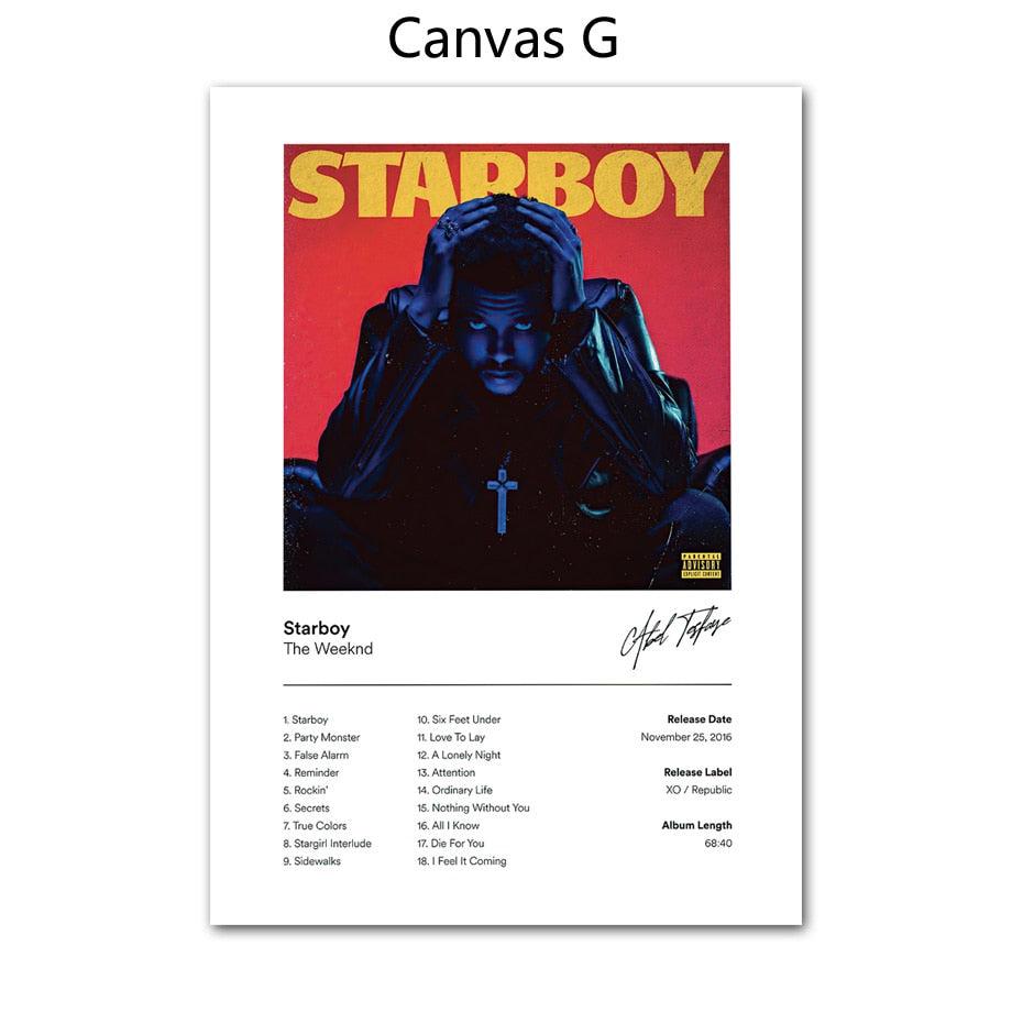 CORX Designs - Born To Die Starboy Album Cover Canvas Art - Review