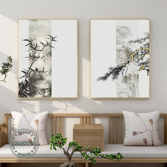 CORX Designs - Waterfall Bamboo Leaves Zen Canvas Art - Review