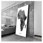 CORX Designs - Gray Black and White Map of Africa Canvas Art - Review