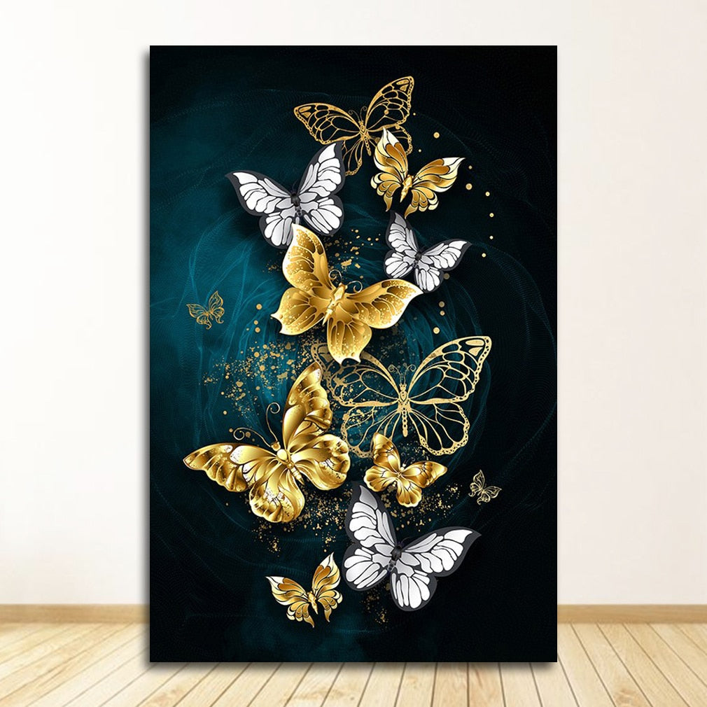 CORX Designs - Blue Gold Butterfly Canvas Art - Review