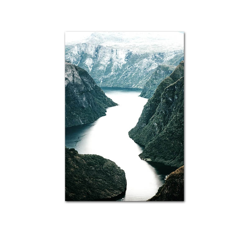 CORX Designs - Nordic Scandinavian Mountain Landscape Canvas Art - Review