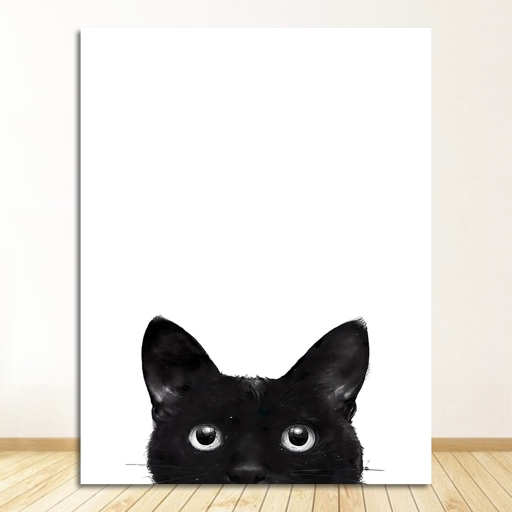 CORX Designs - Black and White Kitty Cat Canvas Art - Review
