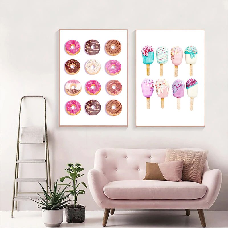 CORX Designs - Delicious Colorful Donut Ice Cream Canvas Art - Review