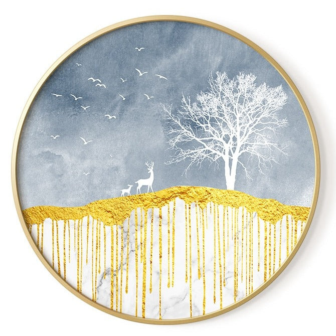 CORX Designs - Abstract Marble Round Canvas - Review