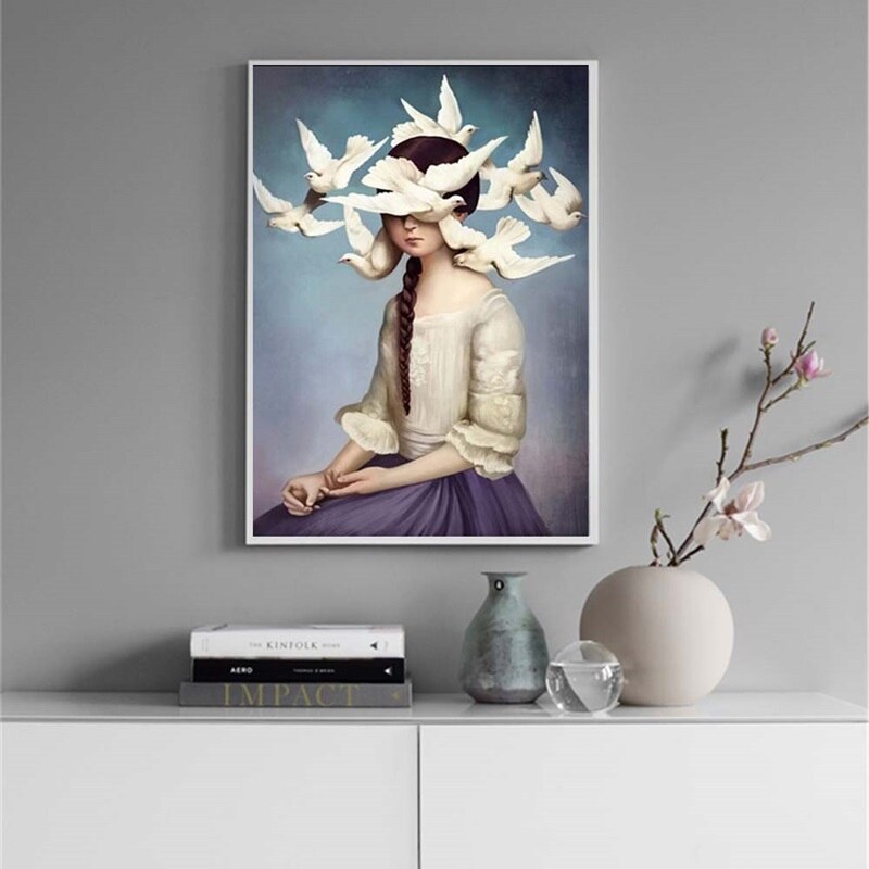CORX Designs - Girl and Pigeons Canvas Art - Review