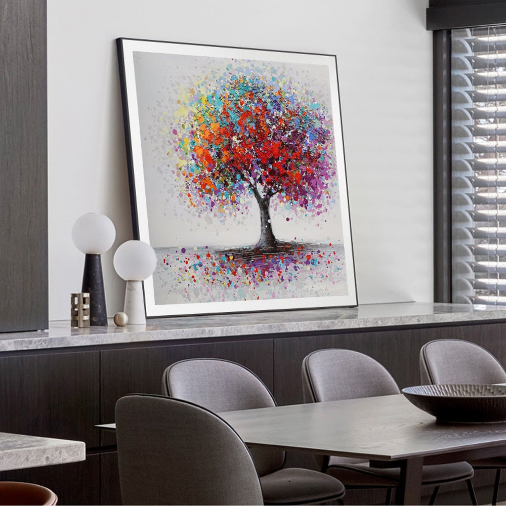CORX Designs - Abstract Trees Landscape Oil Painting Canvas Art - Review
