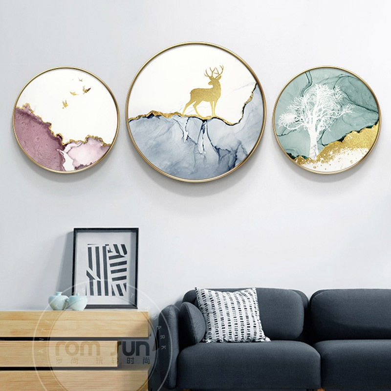 CORX Designs - Abstract Marble Round Canvas - Review