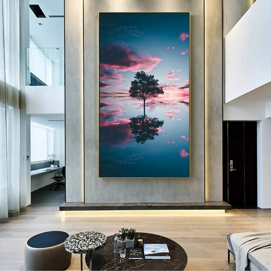 CORX Designs - Cloud And Tree Reflection Wall Art Canvas - Review