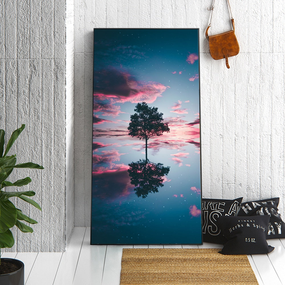 CORX Designs - Cloud And Tree Reflection Wall Art Canvas - Review