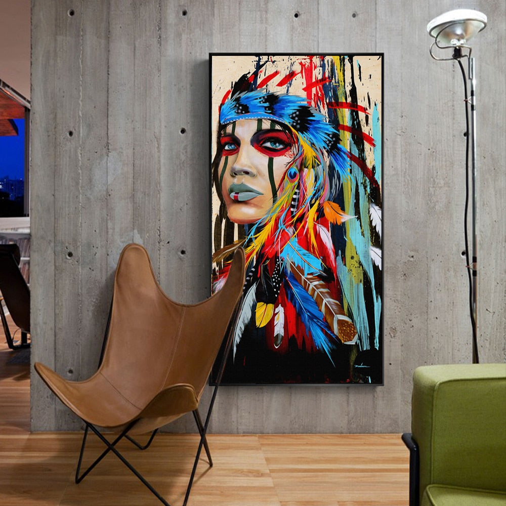 CORX Designs - Pop Art Indian Native American Girl Canvas Art - Review