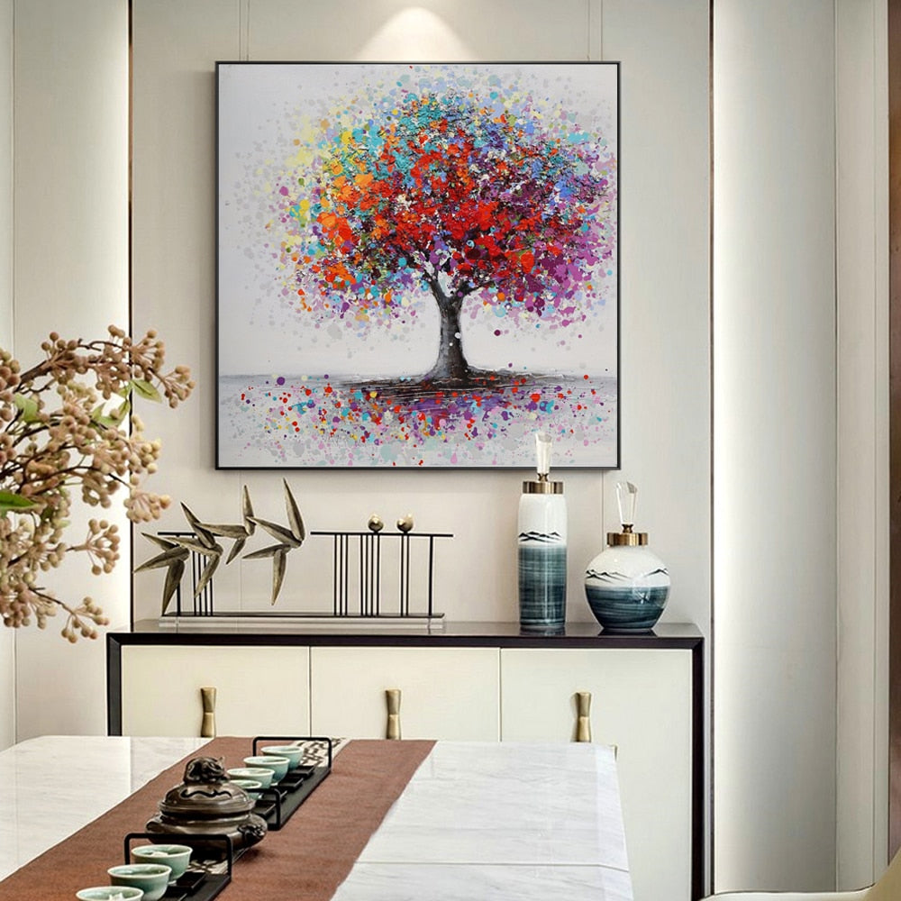 CORX Designs - Abstract Trees Landscape Oil Painting Canvas Art - Review