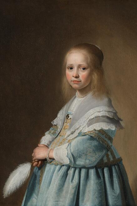 CORX Designs - Portrait Of A Girl Dressed In Blue By Johannes Cornelisz Canvas Art - Review
