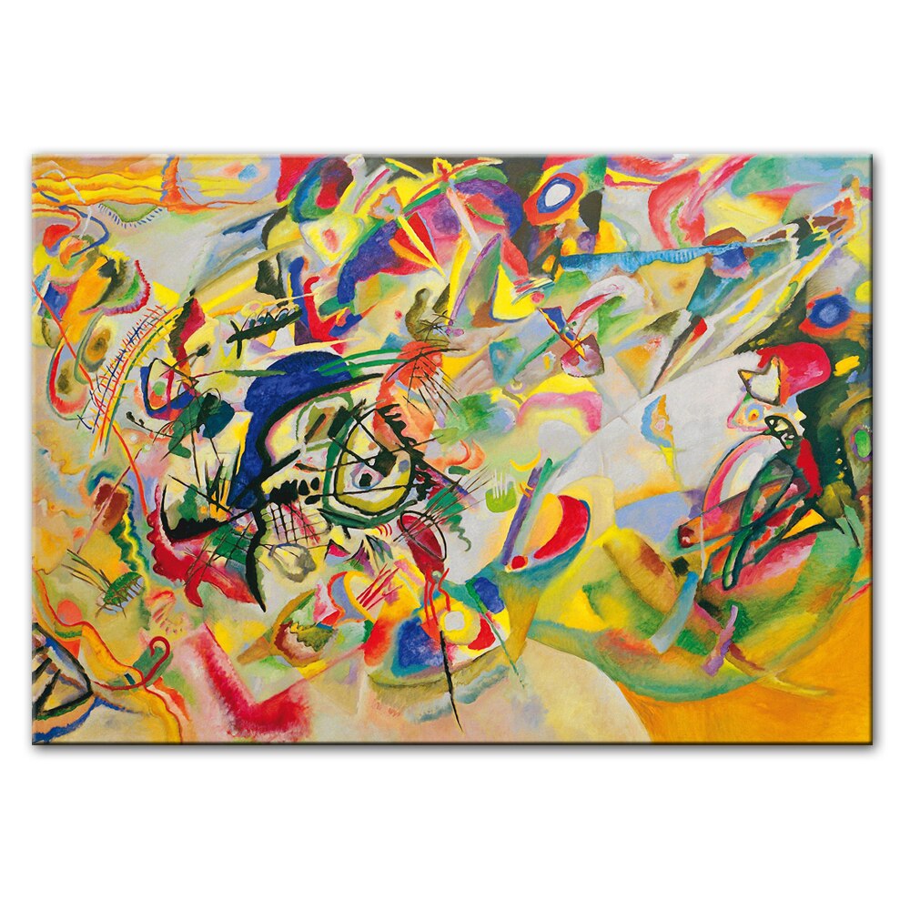 CORX Designs - Wassily Kandinsky-Composition VII,1913 Abstract Wall Art Canvas - Review