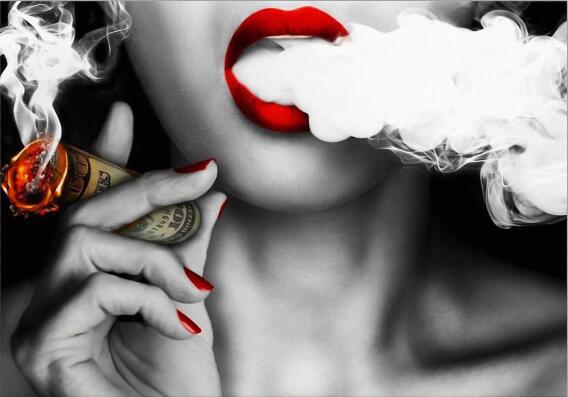 CORX Designs - Sexy Girl Smoking A Cigar Canvas Art - Review